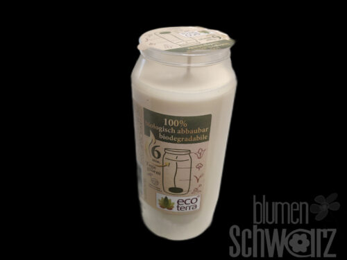 Grabkerze Nachfüller 6-Tage weiß 100% natürlich