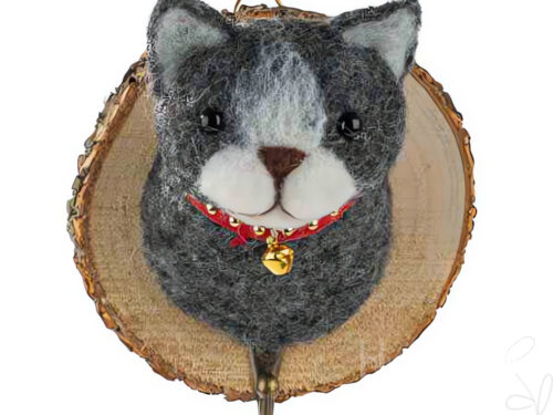 Kleiderhaken Katze 14 cm