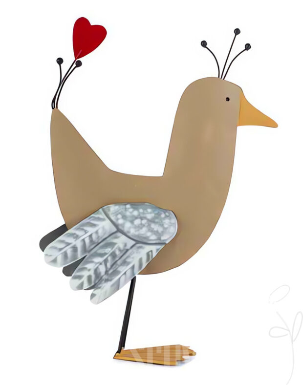 Vogel mit Herz 24 cm