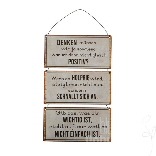Schild Motivation z. Hg. 3fach