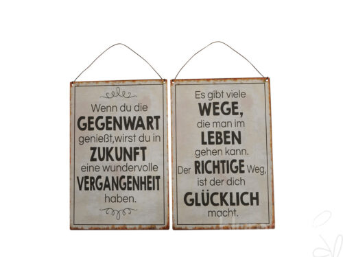 Schild Leben z. Hg. 2fach