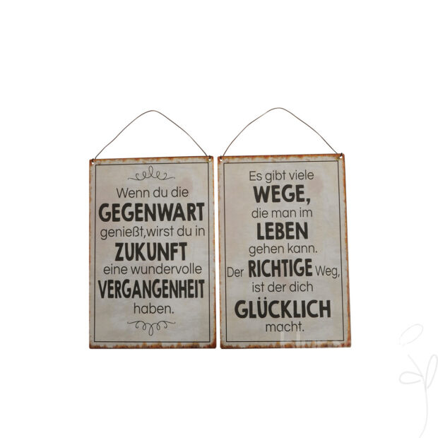Schild Leben z. Hg. 2fach