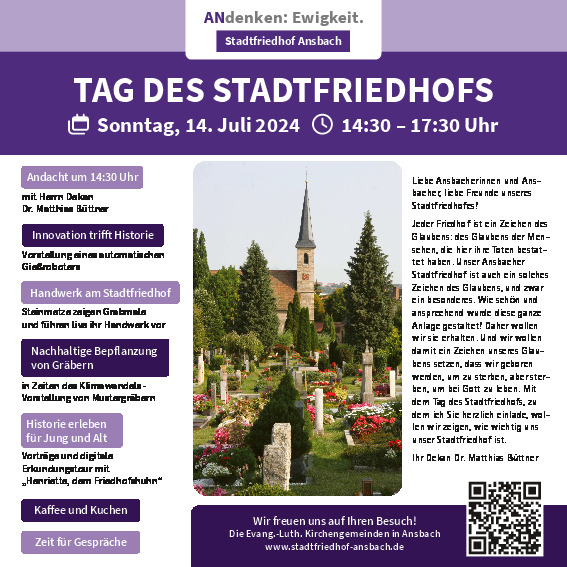 Programm und Einladung Tag des Stadtfriedhofes