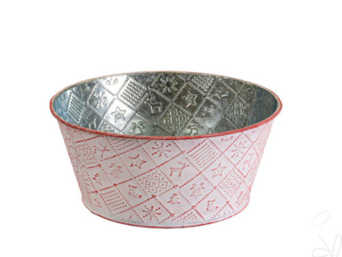 Schale/Metall Winter, ca. Ø20xH9cm,