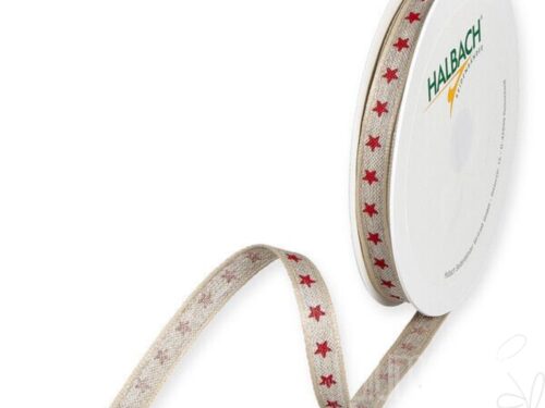 Druckband Sterne/Leinen,