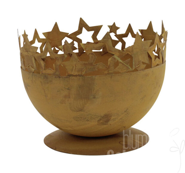 Schale Sternchen auf Fuß/Metall, ca. Ø20xH16cm,