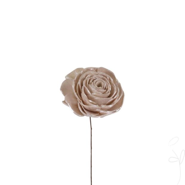 Solablüte Beauty Rose am Draht, ca. Ø 6cm,