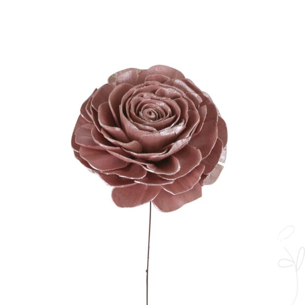 Solablüte Beauty Rose am Draht, ca. Ø 12cm,