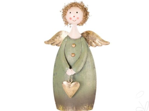 Engel mit Herz / Metall,