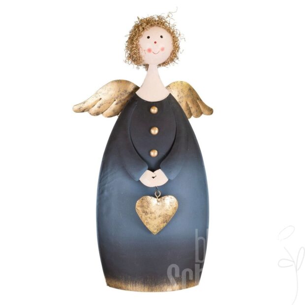 Engel mit Herz / Metall,