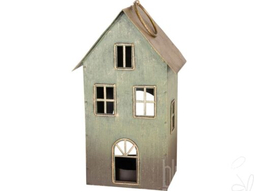 Windlicht Haus / Metall,