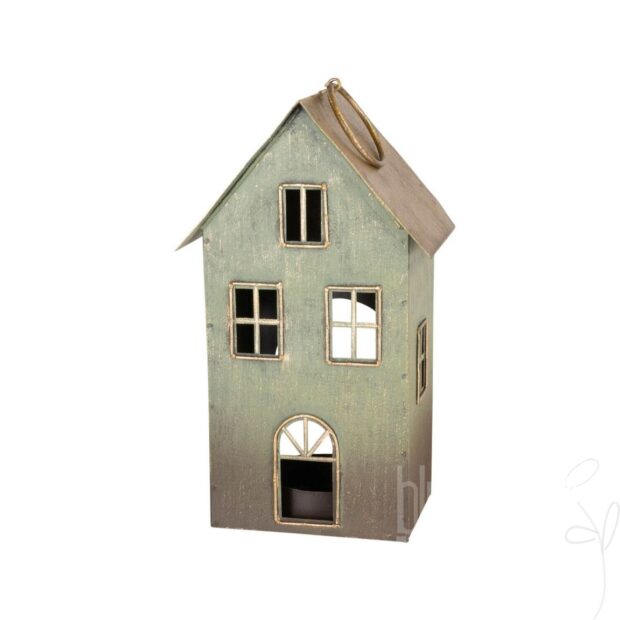 Windlicht Haus / Metall,