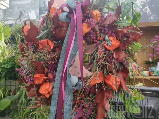 Werkstück Herbstlicher Türkranz
