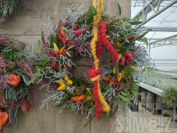 Werkstück Herbstlicher Türkranz