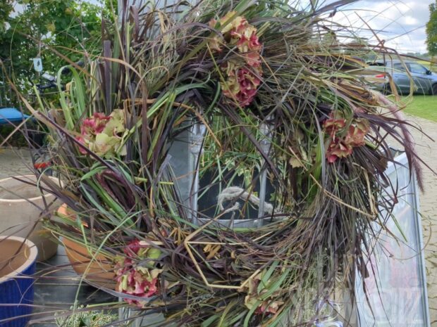 Werkstück Herbstlicher Türkranz