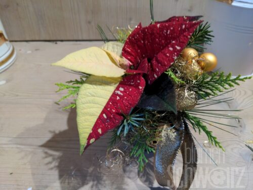 Werkstück Weihnachtsstern dekoriert