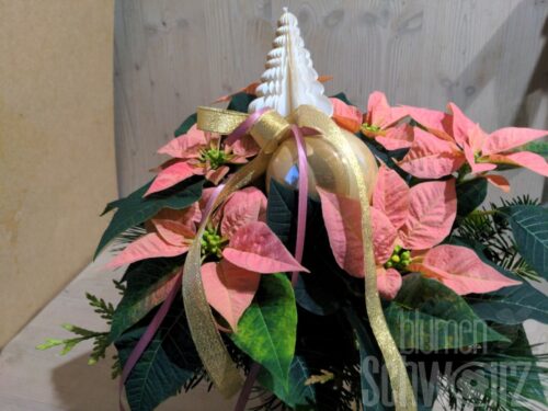 Werkstück Weihnachtsstern dekoriert