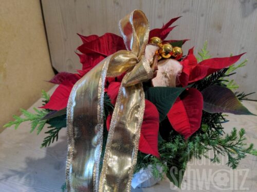 Werkstück Weihnachtsstern dekoriert