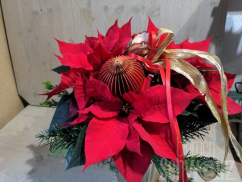 Werkstück Weihnachtsstern dekoriert