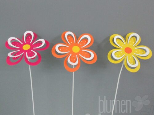 Blume am Stab 3fach D10x39cm