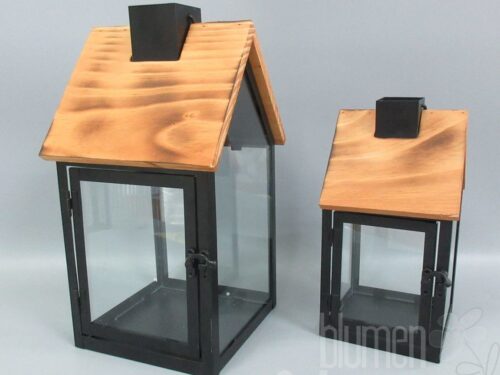 Laterne Haus 15x13x25cm