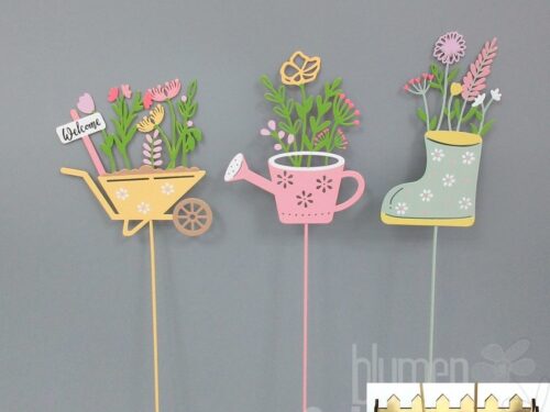 Gartentool am Stab 3fach 12,5x0,4cm