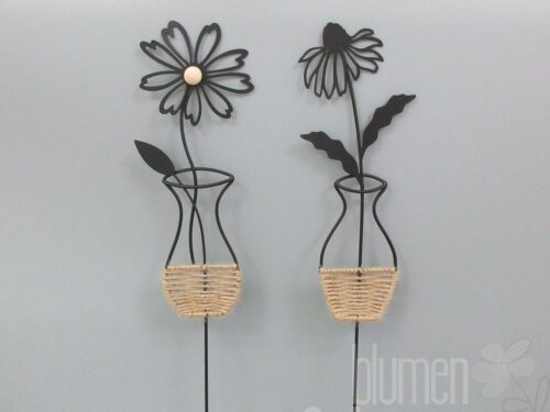 Blumenvase am Stab 2fach 9,5x60cm