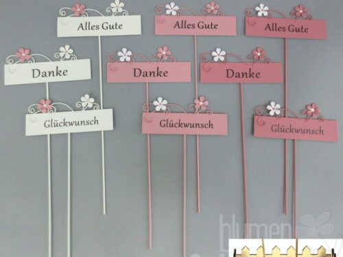 Glückwunschstecker 9fach 12x30,5cm