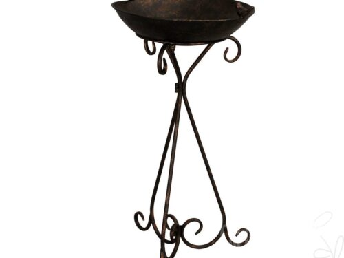 Schale auf Fuß mit Vögeln 43x36x71cm