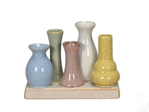Vasen auf Platte x5 14,5x7x11cm