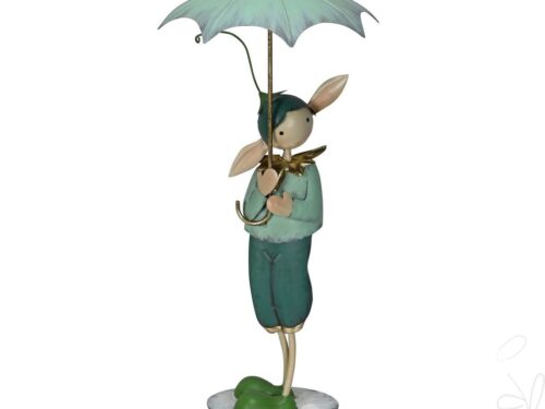 Gartenelf mit Schirm 26x24x54,5cm