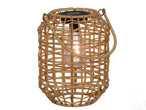 LED Windlicht mit Solar D20,5x25,5cm