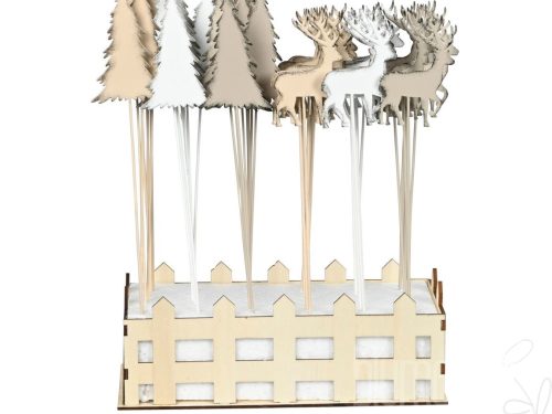 Hirsch + Baum am Stab 2fach 5x27,5cm